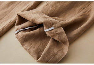 Quần baggy linen lưng thun dây rút hai túi chéo - NU8284