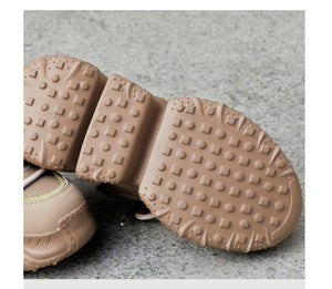 Giày da retro Sneaker quai dán để cao - OD1362