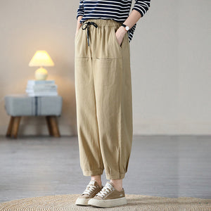 Quần baggy lưng thun dây rút gấu túm hai túi ngang - NU7582