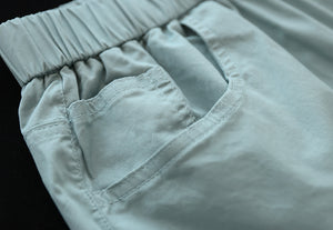 Quần baggy lưng thun hai túi vuông ống đứng - NU7401