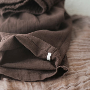 Quần baggy linen lưng thun một màu hai túi chéo - NU6929
