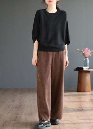 Quần baggy retro lưng thun dây rút hai túi sau - NU7923