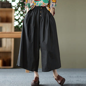 Quần baggy lưng thun ống rộng ba khuy kiểu - NU6772