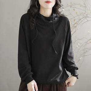 Áo hoodies bông nhung dài tay một màu - NU8077