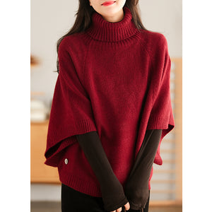 Áo len cánh dơi cổ lọ hai khuy kiểu - NU6520