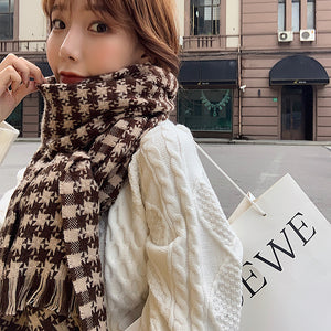 Khăn quàng len cashmere kẻ sọc ngôi sao - NU7799