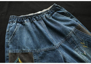 Quần baggy denim retro thêu dấu mũi tên - NU8207