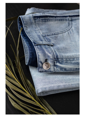 Quần baggy denim viền thô ống rộng - NU8236