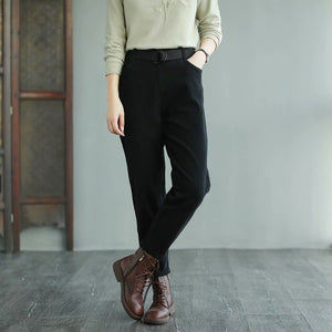 Quần baggy retro ống đứng kèm thắt lưng hai túi sau - NU7954