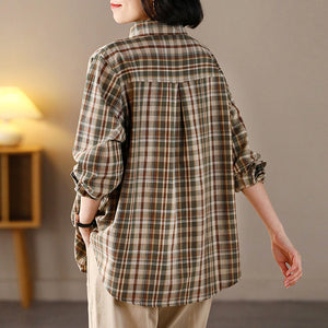 Áo sơ mi dài tay cổ đức kẻ sọc vạt mullet - NU8241