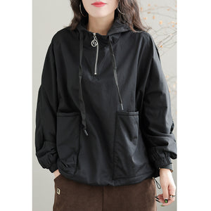 Áo hoodies dài tay lót lông hai túi vuông - NU8070