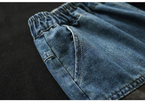 Quần baggy denim retro thêu dấu mũi tên - NU8207