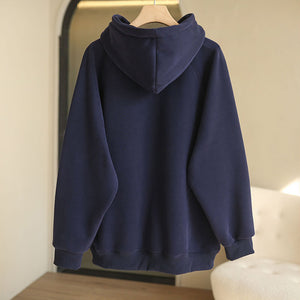 Áo hoodies dài tay lót lông in chữ - NU8135