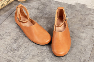 Giày da retro Morigirl dây cài - NU4812