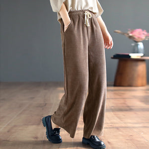 Quần baggy retro lưng thun dây rút hai túi sau - NU7923