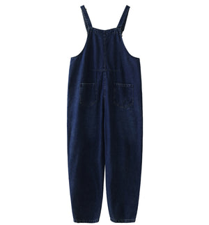 Quần baggy yếm denim gấu bo túi chéo - NU8225