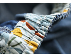 Quần baggy denim retro thêu X đối xứng - NU8206