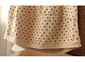 Áo T-shirt ngắn tay cổ pipi chấm bi - NU7292