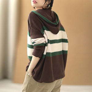 Áo len hoodies dài tay kẻ sọc ngang - NU7879
