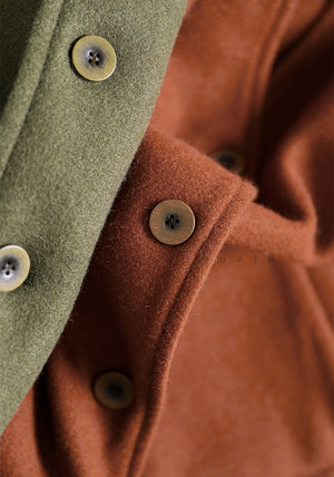 Áo khoác cardigan len dạ dài tay hai cổ V hai túi chéo - NU7872