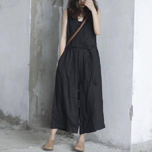 Quần BAGGY yếm một màu eo thắt dây - NU3204 - kamaka.vn - thời trang nhật