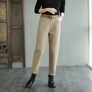 Quần baggy retro ống đứng kèm thắt lưng hai túi sau - NU7954