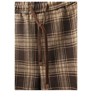 Quần baggy retro lưng thun kẻ caro ống côn - NU8049