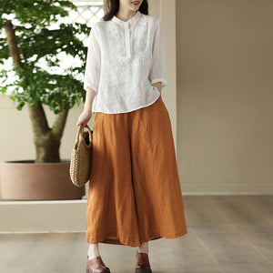 Quần baggy linen lưng thun - NU8483