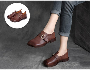 Giày da retro oxford kiểu quai cài - NU5217