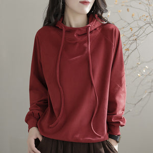 Áo hoodies bông nhung dài tay một màu - NU8077
