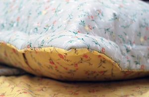 BỘ CHĂN GA COTTON THÔ HOẠ TIẾT HOA LÁ - CG00454 - kamaka.vn - thời trang nhật