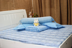 BỘ CHĂN GA THÔ BỌC CHẤM BI CARO - CG00423 - kamaka.vn - thời trang nhật