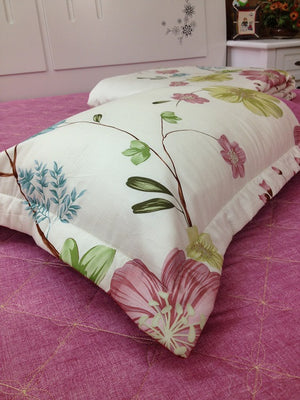 BỘ CHĂN GA THÔ LỤA MÀU KHOAI LANG TÍM CG00196 - kamaka.vn - thời trang nhật
