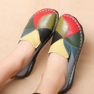 GIÀY DA SLIPON RETRO ĐA SẮC MÀU - NU2367 - kamaka.vn - thời trang nhật