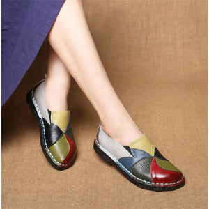 GIÀY DA SLIPON RETRO ĐA SẮC MÀU - NU2367 - kamaka.vn - thời trang nhật