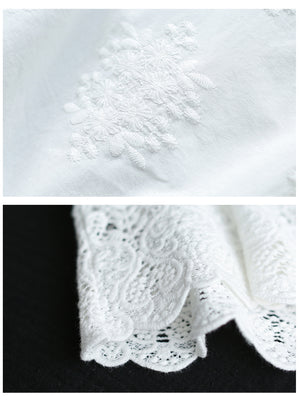 Quần baggy linen lưng thun thêu ren - NU5325