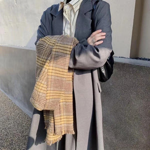Khăn quàng cashmere kẻ sọc - NU6236