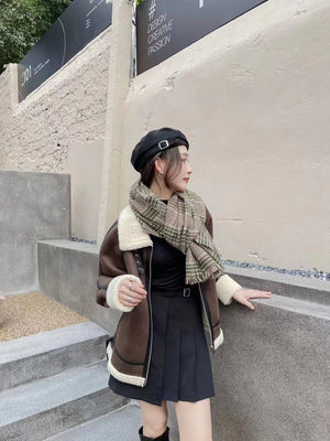 Khăn quàng cashmere kẻ sọc - NU6236