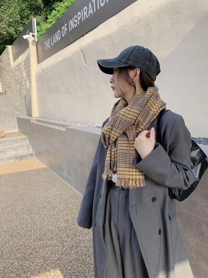 Khăn quàng cashmere kẻ sọc - NU6236