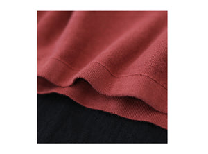 Áo T-shirt dài tay cổ pipi kiểu sơ mi khuy lệch - NU6336