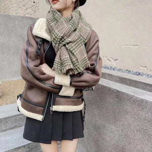 Khăn quàng cashmere kẻ sọc - NU6236