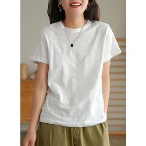 Áo T-shirt ngắn tay cổ tròn một màu - NU5519