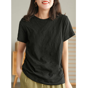 Áo T-shirt ngắn tay cổ tròn một màu - NU5519