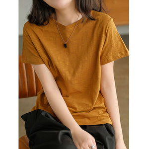 Áo T-shirt ngắn tay cổ tròn một màu - NU5519