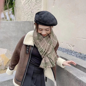 Khăn quàng cashmere kẻ sọc - NU6236