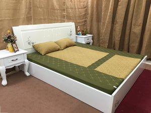 BỘ CHĂN GA THÔ HÀN QUỐC HOẠ TIẾT ĐÀN GÀ VÀ BÍ NGÔ - CG00452 - kamaka.vn - thời trang nhật