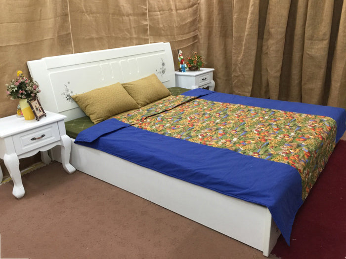 BỘ CHĂN GA THÔ HÀN QUỐC HOẠ TIẾT ĐÀN GÀ VÀ BÍ NGÔ - CG00452