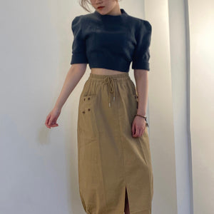 Áo len croptop ngắn tay cổ tròn - NU8471