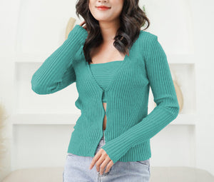 Áo len hai mảnh gồm áo quây và dài tay - NU8473