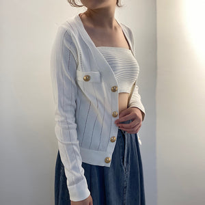 Áo khoác len cardigan dài tay khuy lớn - NU8496